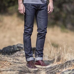 Gustin Men’s California Straight Selvedge Denim Jeans Dark Wash Size 40 New